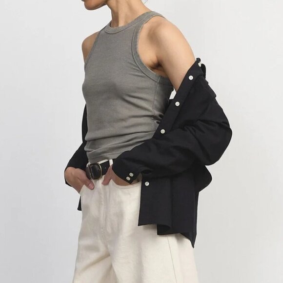 NWT Frank & Oak The Loose Oxford Shirt M - Picture 2 of 12